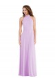 Lilac Halter Neck Sleeveless Low Back A-Line Semi Formal Evening Dress / Bridesmaid Dress Townsville