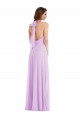 Lilac Halter Neck Sleeveless Low Back A-Line Semi Formal Evening Dress / Bridesmaid Dress Townsville