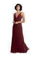 Burgundy Gold V-Neck Sleeveless V-Back A-Line Bridesmaid Dress / Formal Dress Townsville