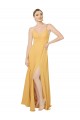 Saffron V-Neck Sleeveless Open Back A-Line Bridesmaid Dress / Evening Dress Townsville