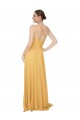 Saffron V-Neck Sleeveless Open Back A-Line Bridesmaid Dress / Evening Dress Townsville