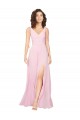 Barely Pink V-Neck Sleeveless V-Back A-Line Bridesmaid Dress Townsville