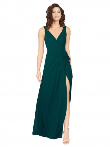 Hunter V-Neck Sleeveless V-Back A-Line Evening Gowns / Bridesmaid Dresses Townsville