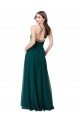 Hunter Green V-Neck Sleeveless Open Back A-Line Wedding Party Dress Townsville