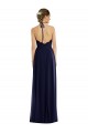 Dark Navy Halter Neck Sleeveless Open Back A-Line Semi Formal Evening Dress / Bridesmaid Dress Townsville