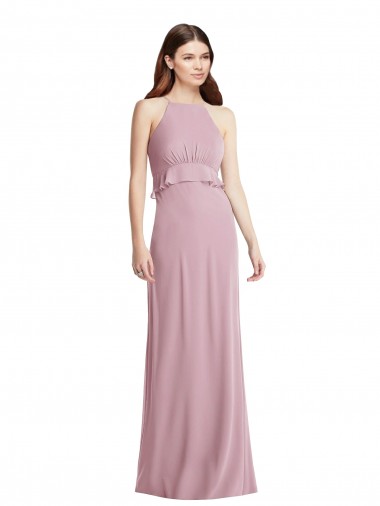 Primrose Halter Neck Sleeveless Low Back A-Line Bridesmaid Dress / Evening Dress Townsville