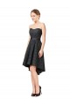 Slate Grey Sweetheart Sleeveless A-Line High Low Bridesmaid Dress Townsville