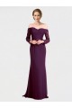 Grape Off the Shoulder Long Sleeves Low Back Mermaid Bridesmaid Dress Townsville