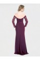 Grape Off the Shoulder Long Sleeves Low Back Mermaid Bridesmaid Dress Townsville