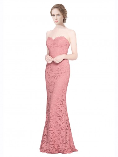 Salmon Strapless Sleeveless Mermaid Formal Dress / Bridesmaid Dress Townsville