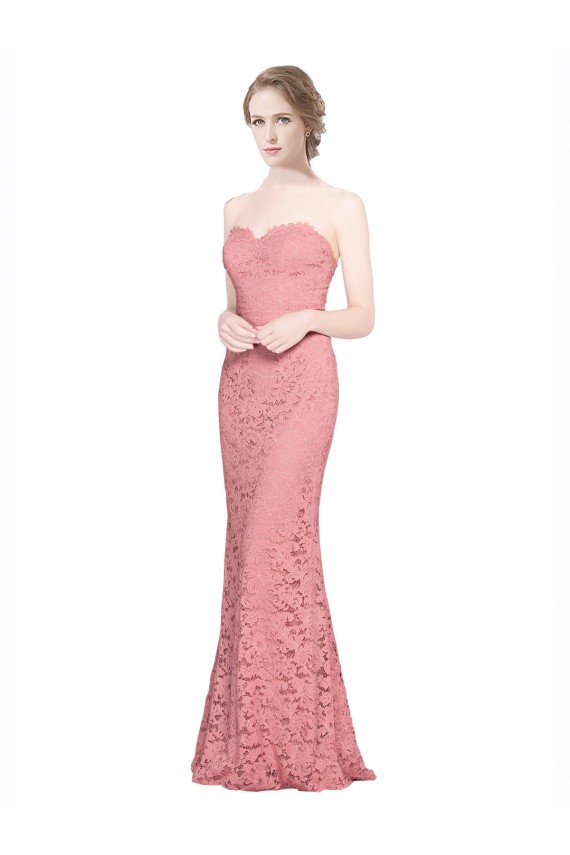 Salmon Strapless Sleeveless Mermaid Formal Dress / Bridesmaid Dress Townsville