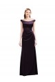 Grape Off the Shoulder Cap Sleeves A-Line Bridesmaid Dress Townsville