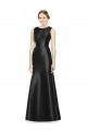 Black High Neck Sleeveless Keyhole Back Satin Mermaid Bridesmaid Dress Townsville