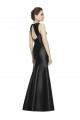 Black High Neck Sleeveless Keyhole Back Satin Mermaid Bridesmaid Dress Townsville