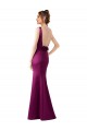 Merlot Bateau Neck Sleeveless Open Back Sheath Black Tie Evening Gown / Prom Dress / Bridesmaid Dress Townsville