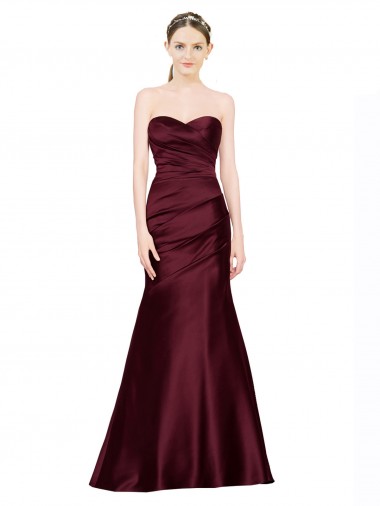 Burgundy Sweetheart Sleeveless Low Back Mermaid Formal Evening Gown / Prom Dress / Bridesmaid Dress Townsville