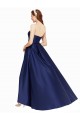 Dark Navy Strapless Sleeveless Low Back A-Line High Low Evening Gown / Prom Dress / Bridesmaid Dress Townsville