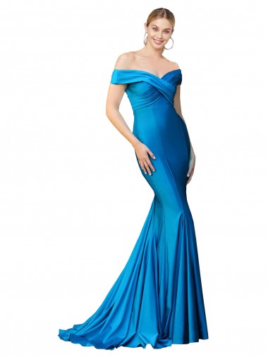 Peacock Blue High Neck Sleeveless Mermaid Formal Evening Gown / Prom Dress / Bridesmaid Dress Townsville