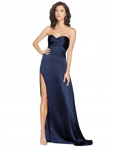 Sapphire High Neck Sleeveless Low Back A-Line Formal Evening Gown / Prom Dress / Bridesmaid Dress Townsville