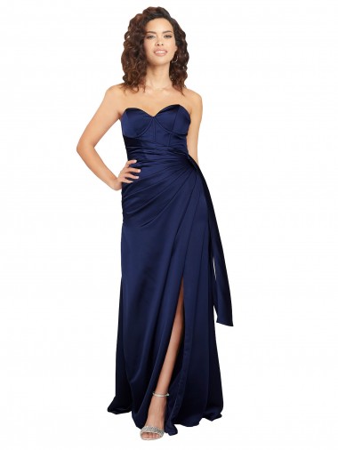 Sapphire Strapless Sleeveless A-Line Formal Evening Gown / Prom Dress / Bridesmaid Dress Townsville