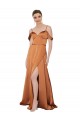 Orange Sweetheart Cold Shoulder Low Back A-Line Formal Evening Gown / Prom Dress / Bridesmaid Dress Townsville