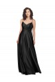 Black V-Neck Sleeveless Low Back A-Line Formal Dress / Bridesmaid Dress Townsville