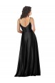 Black V-Neck Sleeveless Low Back A-Line Formal Dress / Bridesmaid Dress Townsville