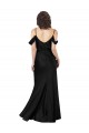 Black Off the Shoulder Sleeveless Low Back A-Line Formal Dress / Bridesmaid Dress Townsville