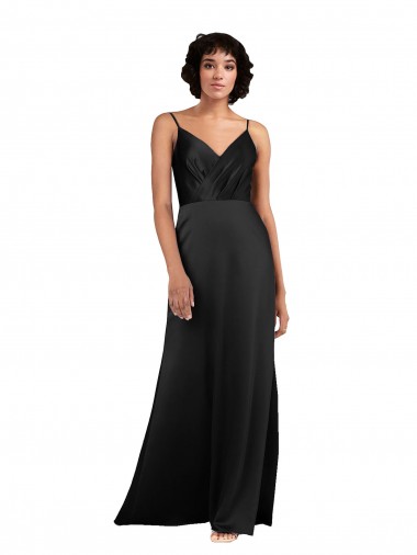 Black V-Neck Sleeveless Column Formal Evening Gown / Prom Dress / Bridesmaid Dress Townsville