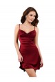 Burgundy Cowl Neck Sleeveless Open Back Sheath Formal Evening Gown / Prom Dress / Bridesmaid Dress Townsville