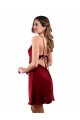 Burgundy Cowl Neck Sleeveless Open Back Sheath Formal Evening Gown / Prom Dress / Bridesmaid Dress Townsville