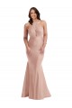 Dusty Pink Halter Neck Sleeveless Open Back Mermaid Formal Plus Size Evening Gown / Prom Dress / Bridesmaid Dress Townsville