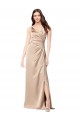 Champagne Pink V-Neck Sleeveless Low Back A-Line Formal Evening Gown / Prom Dress / Bridesmaid Dress Townsville