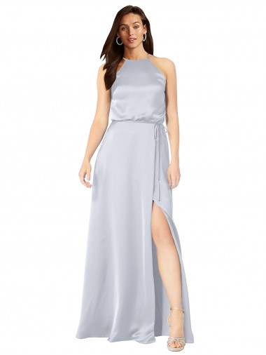 Fog Halter Neck Sleeveless Open Back A-Line Formal Evening Gown / Bridesmaid Dress Townsville