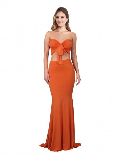 Orange Strapless Sleeveless Mermaid Formal Evening Gown / Prom Dress / Bridesmaid Dress Townsville