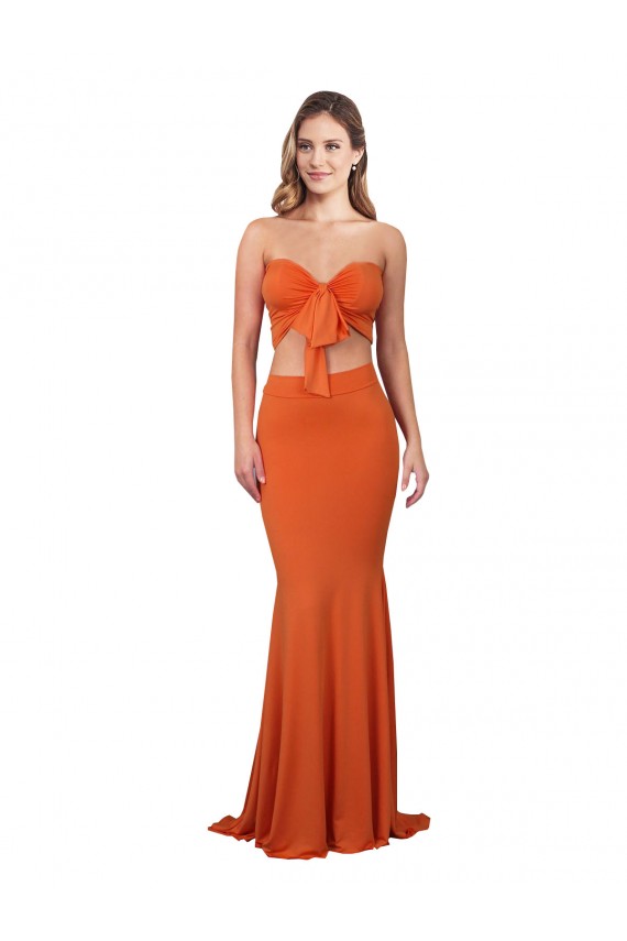 Orange Strapless Sleeveless Mermaid Formal Evening Gown / Prom Dress / Bridesmaid Dress Townsville