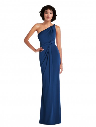 Royal Blue One Shoulder Sleeveless Sheath Semi Formal Evening Dress / Prom Dress / Bridesmaid Dress Townsville