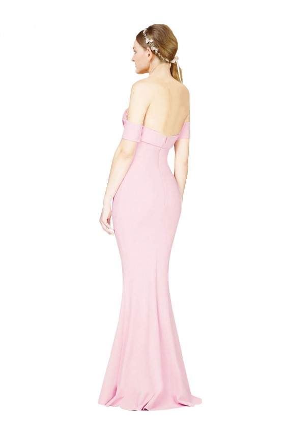 Pink Strapless Sleeveless Low Back A-Line Formal Evening Gown / Prom Dress / Bridesmaid Dress Townsville