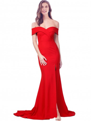 Red Sweetheart Sleeveless Mermaid Bridesmaid Dress / Evening Dress Townsville