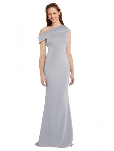 Grey One Shoulder Sleeveless Mermaid Formal Dress / Bridesmaid Dress Townsville