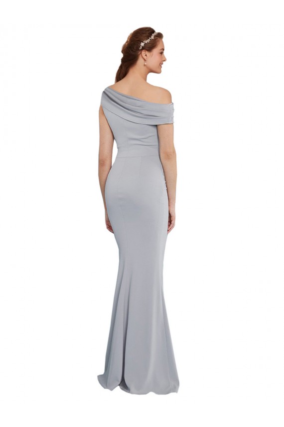 Grey One Shoulder Sleeveless Mermaid Formal Dress / Bridesmaid Dress Townsville