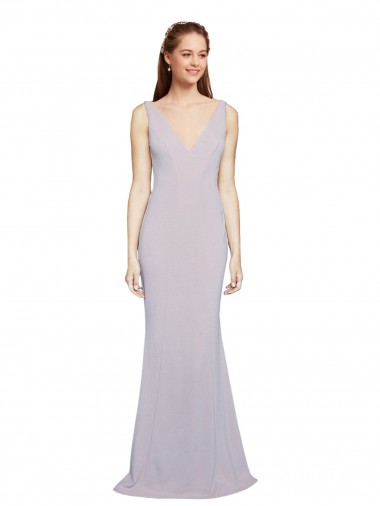 Arctic Lilac V-Neck Sleeveless Keyhole Back Mermaid Formal Evening Gown / Prom Dress / Bridesmaid Dress Townsville