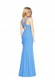 Peacock Blue V-Neck Sleeveless Keyhole Back Trumpet Semi Formal Evening Dress / Prom Dress / Bridesmaid Dress Townsville