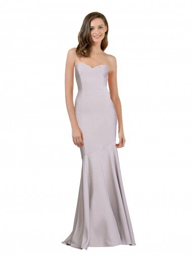 Arctic Lilac Strapless Sleeveless Mermaid Prom Dress / Bridesmaid Dress Townsville