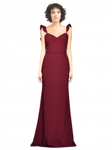 Burgundy Strapless Sleeveless Mermaid Prom Dress / Bridesmaid Dress Townsville