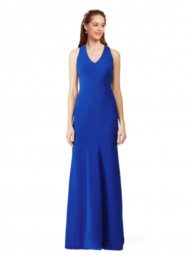 Royal Blue V-Neck Sleeveless Mermaid Formal Evening Gown / Prom Dress / Bridesmaid Dress Townsville