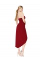 Burgundy High Neck Sleeveless Mermaid High Low Evening Gown / Prom Dress / Bridesmaid Dress Townsville