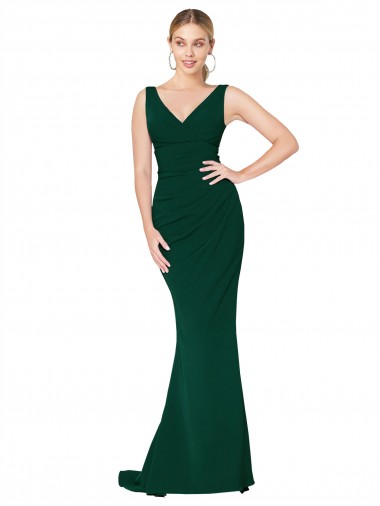 Midnight Green High Neck Sleeveless Mermaid Formal Evening Gown / Prom Dress / Bridesmaid Dress Townsville