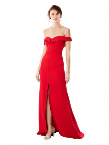 Red High Neck Sleeveless A-Line Bridesmaid Dress / Evening Dress Townsville