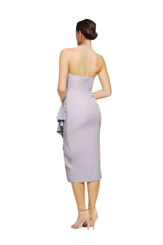 Arctic Lilac Strapless Sleeveless Low Back Sheath High Low Evening Gown / Prom Dress / Bridesmaid Dress Townsville